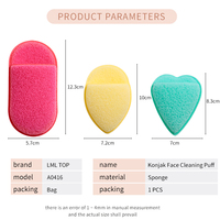 Éponge faciale démaquillante PVA réutilisable colorée Esponja Cellulose gommage corporel pour le nettoyage et l'exfoliation