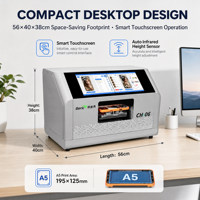 Printer UV Beric New A5 DX7 Mini WiFi Cetak Otomatis untuk Logam, Kayu, Akrilik, Casing Ponsel, Kado Kustom DIY dengan Pernis, Desain Ringkas