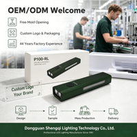 Lampe torche EDC plate haute puissance 1200 lumens, double LED latérale, étanche IP65, vente en gros, logo personnalisé, rechargeable, intensité réglable 10000