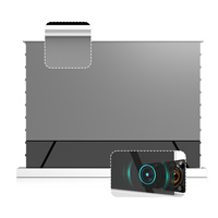 Écran de projection intelligent Wupro/ODM CBSP 92-120 pouces, blanc/noir, à levage par le sol, commande vocale, courte focale, ALR/CLR