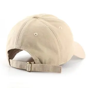 Fashion Khaki Dad Hat Plain Baseball Cap High Quality Blank Cotton Hat 6 Panel Caps For Men Women