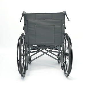 Silla de ruedas manual Xinwang de 101 cm, plegable, de acero al carbono gris hierro, con diseño de inodoro para ancianos y discapacitados. - Product Image 2