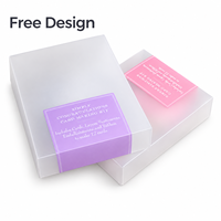 Boîte en plastique PVC transparente pliable, écologique, avec logo personnalisé OEM, emballage givré pour serviettes de bain, maison, hôtel, salle de bain des invités