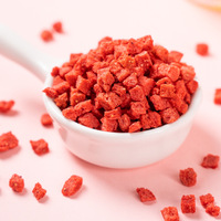 Gefreeze-droogde aardbeienkorrels gesneden, voor taartdecoratie, fruitthee, sneeuwvlokjes, ingrediënten, 100g/zak, China 365