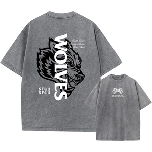 T-shirt Homme Personnalisé Vintage Délavé à l'Acide, Vente en Gros OEM, Tissu Lourd Streetwear en Soie Peignée Anti-Plis Séchage Rapide Respirant - Product Image 4