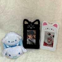 Tiger goo — pochette à carte en peluche avec pendentif, dessin animé, pour les étudiants, version coréenne, porte-clé, manches