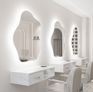 Soporte de Espejo para Salón de Belleza con Luz Integrada, Espejo de Pared Exclusivo para Peluquería - Product Image 5