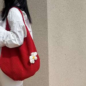 Sac à bandoulière tricoté à la main personnalisable fourre-tout décontracté pour femmes - Product Image 5