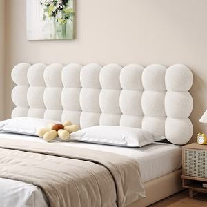 Tête de lit pour chambre à coucher, 14 cm d'épaisseur, tête de lit en forme de boule de neige, petite tête de lit, coussin, couvre-lit en tatami - Product Image 1