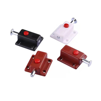 Loquet à ressort papillon en plastique pour porte de meuble, petit loquet en plastique pour tiroir de meuble avec bouton à ressort