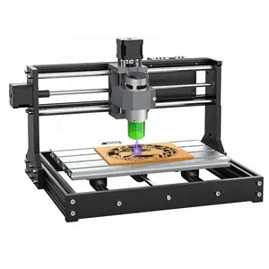 Mesin ukiran Laser Mini Cnc 3018, dengan kubus Lazer dan spindel 52Mm untuk Router kayu logam dan plastik kayu