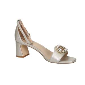 Women's Heeled Sandal 6 Cm Air Color Size 37 With Crystal Buckle Decorative Ankle Strap - Product Image 2