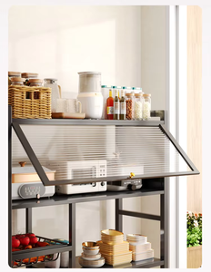 Estante de Almacenamiento de Cocina de Metal de 5 Niveles con Ruedas, Diseño a Prueba de Polvo para Organización de Frutas y Verduras - Product Image 3