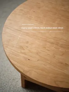 Solid Red Oak Coffee Table, Perfect As a <b>Sofa</b> Side Table for Living Rooms and <b>Small</b> Apartments, No Assembly Required. - Product Image 3