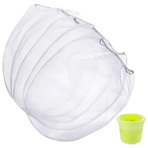 Bucket Elastic Opening Net Paint Strainer Bags White Fine Mesh Paint Filters Bags
