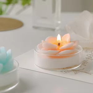 Soy Wax Luxurious Birthday Wedding Christmas Scented Aromatherapy Home Decorative New Flower Glass Jar <b>Candles</b> - Product Image 3