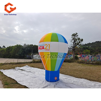 Ballon de sol gonflable maintenant ouvert arc-en-ciel couleurs ballon à air chaud en forme de ballon avec impression pour la publicité