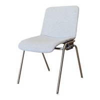 Chaise de loisirs design vintage, style simple et moderne, en métal, pour dîner, café, maison, coussin doux et confortable pour le salon.