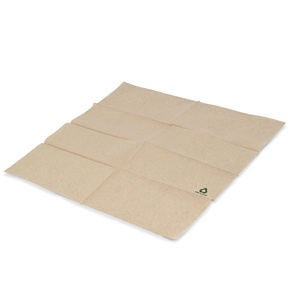 Serviettes en papier légères 32x32cm, 1 pli, pliage 1/8, non blanchies, jetables, écologiques - Product Image 2