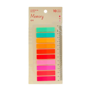 Morandi Index Transparent PET <b>Label</b> Sticker With Ruler Tearable Highlight Mark Reusable <b>Sticky</b> Notes For Students - Product Image 4