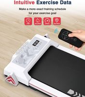 Tapis de course électrique portable 3 niveaux d'inclinaison, sans fil, avec moniteur de fréquence cardiaque, capacité maximale 120 kg – Offre Spéciale