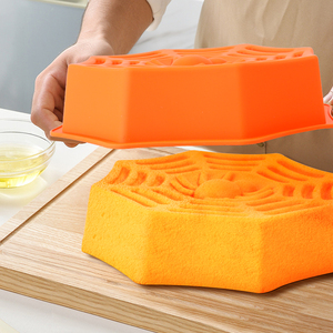 BPA-Free แม่พิมพ์ซิลิโคนเกรดอาหารฮาโลวีนแม่พิมพ์เค้กขนาดใหญ่ทนความร้อนแม่พิมพ์แพน<span class=keywords><strong>เค้ก</strong></span>และพาย100กรัม200กรัมสำหรับทำช็อคโกแลต - Product Image 5