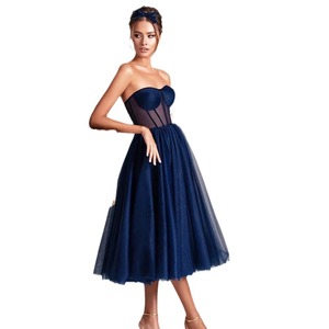 Robe de soirée sans bretelles 100% polyester coupe trapèze longueur ras du sol avec soutien-gorge intégré et dentelle élégante pour AliExpress et plateformes indépendantes - Product Image 5