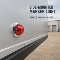 Mini Feu de Position Latéral LED Bicolore en Forme de Pastèque pour Camion 12V/24V Étanche, Feu Arrière de Remorque OEM pour Pick-up Homologué