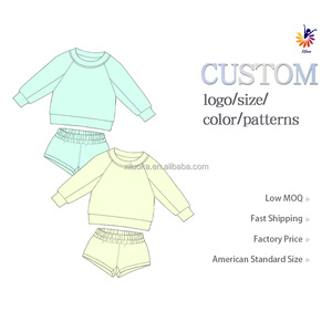Set 2 Pezzi <span class=keywords><strong>per</strong></span> <span class=keywords><strong>Ragazze</strong></span>: Felpa Tinta Unita con Maniche Lunghe e Pantaloncini con Elastico in Vita, <span class=keywords><strong>Moda</strong></span> Sportiva Casual, Produzione Limitata Personalizzabile - Product Image 3