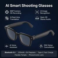 Lunettes de soleil intelligentes IA avec caméra 8MP, vidéo HD 1200P, traduction en temps réel, commande vocale, audio à oreille ouverte, ENC, OEM, ODM, vente en gros
