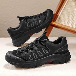 Zapatos de Seguridad de Cuero con Puntera de Acero y Cordones para Hombre Jick, Forro de Algodón Cómodo, Suela de Goma para Todas las Estaciones, Uso en Fábrica, Trabajo al Aire Libre - Product Image 3