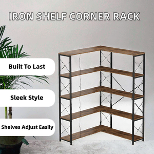 Estante de Pared Moderno de Hierro Forjado para Plantas y Almacenamiento de Archivos, Estante Esquinero para Sala de Estar, Material Metálico - Product Image 4