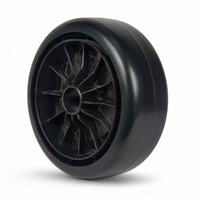 Rueda de plástico resistente AP2000 de fábrica china, 7.1*2.1 pulgadas, rueda sólida con núcleo de plástico antipinchazos para carrito de transporte