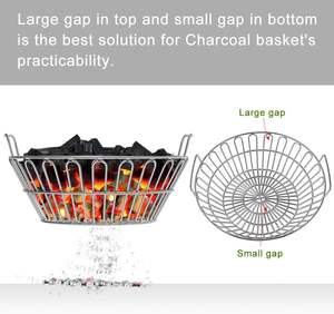 เตาถ่านแบบพกพา หน้าเรียบ ทำจากสแตนเลส สำหรับปิ้งย่างกลางแจ้ง เหมาะสำหรับการตั้งแคมป์ - Product Image 4