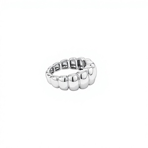Anillo de Plata de Ley 925 para Mujer, Anillo de Eternidad con Cuentas Pulimentadas - Product Image 3