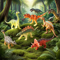 Modèles de dinosaures miniatures pour enfants, jouets solides yxs, simulation de Brachiosaurus, Tyrannosaurus rex, Stegosaurus, Spinosaurus, Triceratops