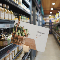 Porte-cartes de visite en laiton de 20mm avec étiquette de prix pour stockage et fournitures de supermarché