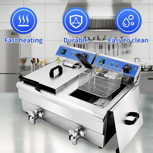 Freidora Eléctrica Comercial de Doble Canasta, Diseño Personalizable y Fácil de Limpiar, Estilo <span class=keywords><strong>KFC</strong></span>/McDonald's - Product Image 6