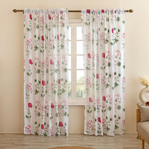 Fábrica de cortinas de algodón puro 100% más vendida de alta calidad para puerta de sala de estar/ventana/cortinas de ducha a precio mayorista - Product Image 4