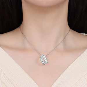 Kalung Liontin Mahkota 2-in-1 yang Dapat Diubah Menjadi Cincin, Berhiaskan Zirkon Bening dan Rantai Manik-Manik, Perhiasan Fashion Unisex Trendi Berlapis Perak - Product Image 4