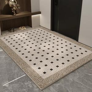 Tapis d'entrée Mist And Silence, rectangulaire, à motif géométrique, antidérapant, résistant aux taches, pour usage domestique, style luxe léger - Product Image 4