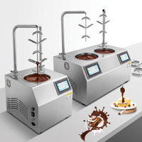 Distributeur de chocolat liquide numérique commercial haute productivité, machine à chocolat chaud en cascade, machine à tempérer le chocolat