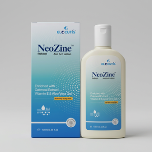 Loción para Piel Seca NeoZine Glocutis 100ml con Avena, Vitamina E y Aloe Vera para una Rutina Diaria de Cuidado Corporal Calmante - Product Image 3