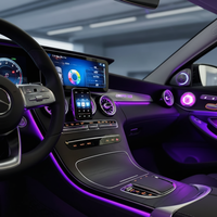 Lumières d'ambiance LED pour l'intérieur de la voiture 64 couleurs Turbine Air Vent Atmosphere Light pour GLC X253 W205 C-Class LED Light Car Accessories