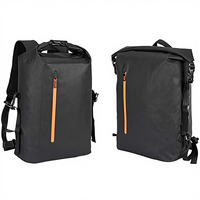 Sac à dos étanche à enroulement pour ordinateur portable, sac de voyage décontracté, sac à dos de jour, sac de mode d'affaires, logo personnalisé, polyester