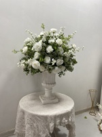 Boules de fleurs vertes et blanches pour la décoration de mariage, boules de fleurs artificielles pour mariage, arrangements de fleurs d'hortensia