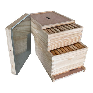 Colmena Langstroth Profesional de 2 Niveles, Construcción de Madera de Abeto y Pino, Equipo de Apicultura - Product Image 1