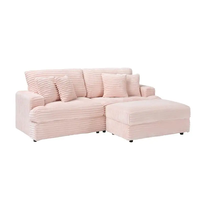 Canapé rose compressé sous vide 2 places, sectionnel, avec ottoman, pour salon – Produits les mieux notés 2026