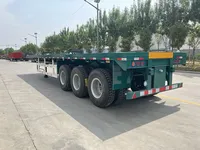 15 mètres 40Ft Plate-forme 40 pieds 20Ft Box Loader Conteneur d'expédition océanique à plat Flat Track Bed Deck Semi Remorque