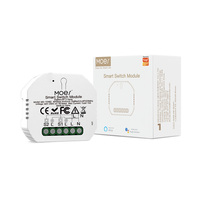 Mini Interruptor de Luz Inteligente Zigbee 3.0 Z-Wave, Módulo de 2 Canales, 1/2 Vía, Control Remoto Inalámbrico Smart Life/Tuya, Compatible con Alexa